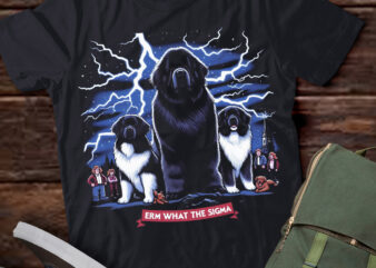 LT-P2 Funny Erm The Sigma Ironic Meme Quote Newfoundlands Dog t shirt vector graphic