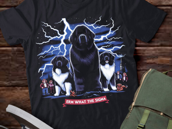 Lt-p2 funny erm the sigma ironic meme quote newfoundlands dog t shirt vector graphic