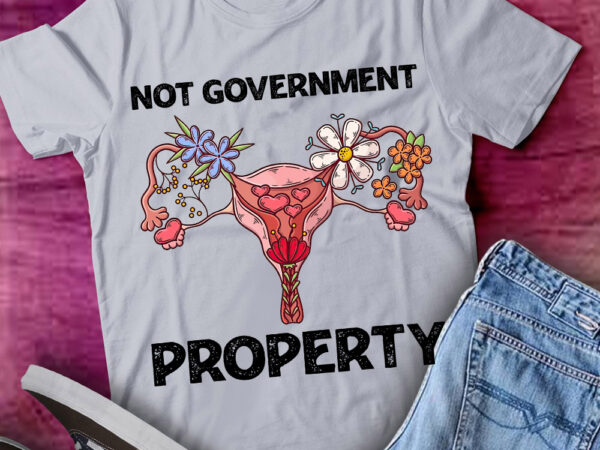 Not government property funny uterus floral feminism humor lts-d T shirt vector artwork