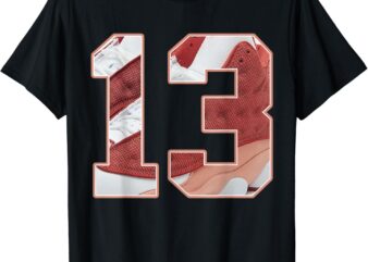 Number 13 Dune Red 13s Matching Tee For Men Women T-Shirt