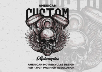 AMERICAN MOTORCYCLES CUSTOM – Tshirt Design