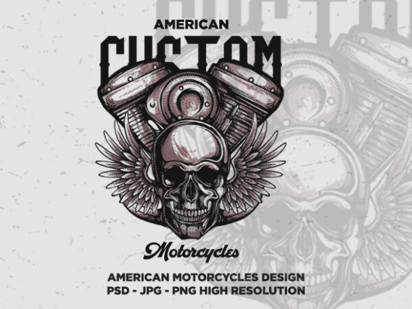 American motorcycles custom – tshirt design