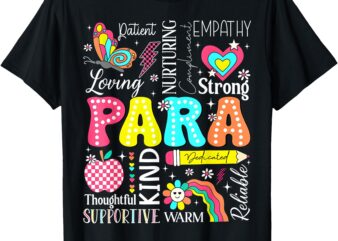 Para Paraprofessional Paraeducator First Day Back To School T-Shirt