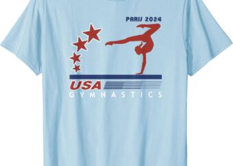 Paris 2024 Summer Games Team USA Gymnastics America Sports T-Shirt