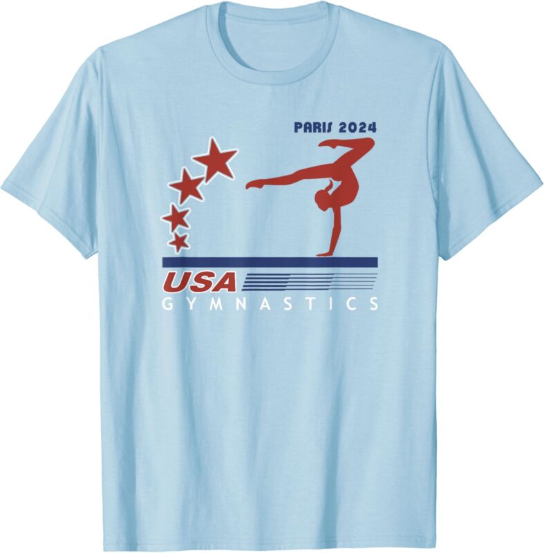 Paris 2024 Summer Games Team USA Gymnastics America Sports T-Shirt