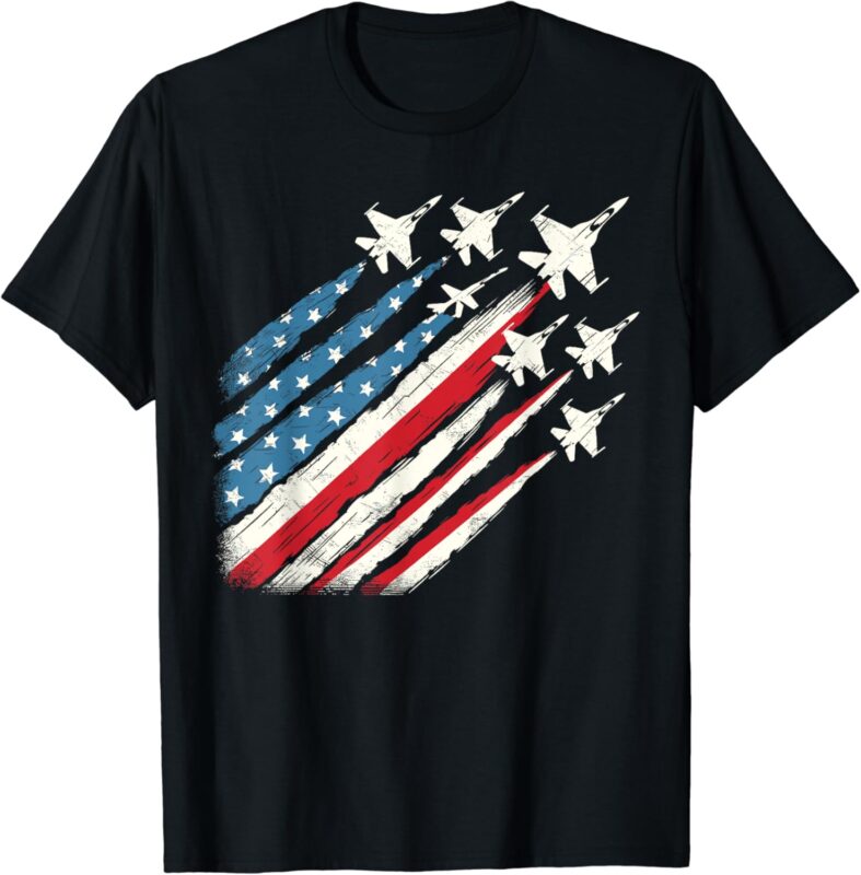 Patriotic USA Fighter Jets 4th of July T-Shirt