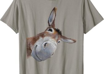 Peach-Bruh Funny Donkey Art Donkey Head – Smile – Eagerlys T-Shirt