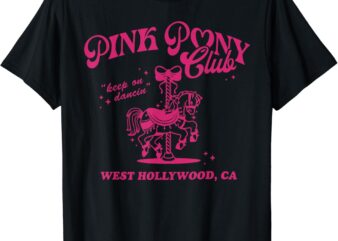 Pink Boots Cowgirl Western Pony Club T-shirt