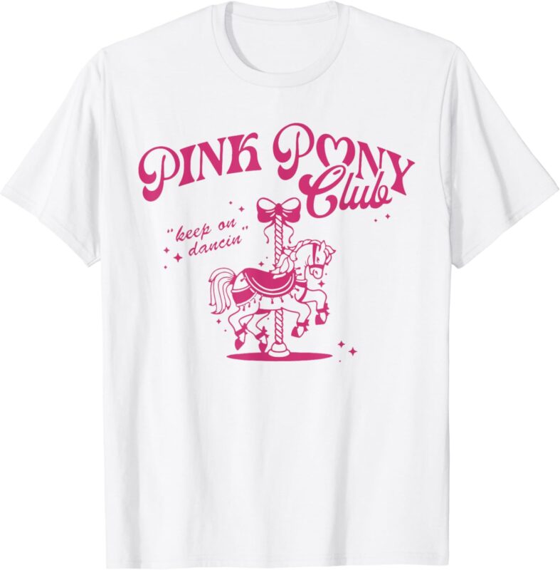 Pink Pony Club Groovy Girls Birthday Cowgirl For Men Women T-Shirt