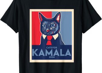 Politically Purrfect Cats for Kamala Harris 2024 President T-Shirt