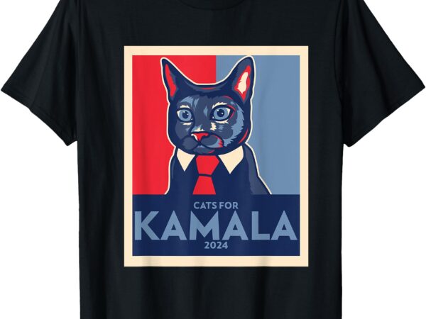 Politically purrfect cats for kamala harris 2024 president t-shirt