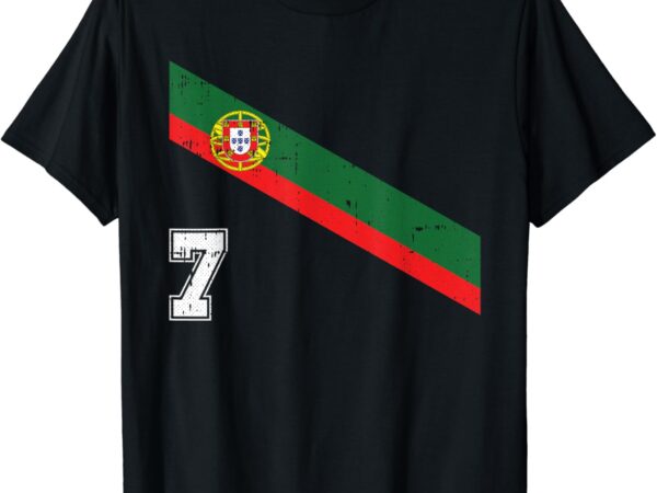 Portugal soccer number 7 portugese football sports lover fan t-shirt