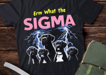 LT-P2 Funny Erm The Sigma Ironic Meme Quote Portuguese Water Dogs t shirt vector graphic