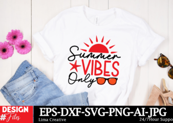 Summer Vibes Only T-shirt Design, Summer SVG PNG Bundle, Beach Svg, Summertime svg, Funny Beach Quotes Svg, Sunshine Svg, Boho Summer Quot