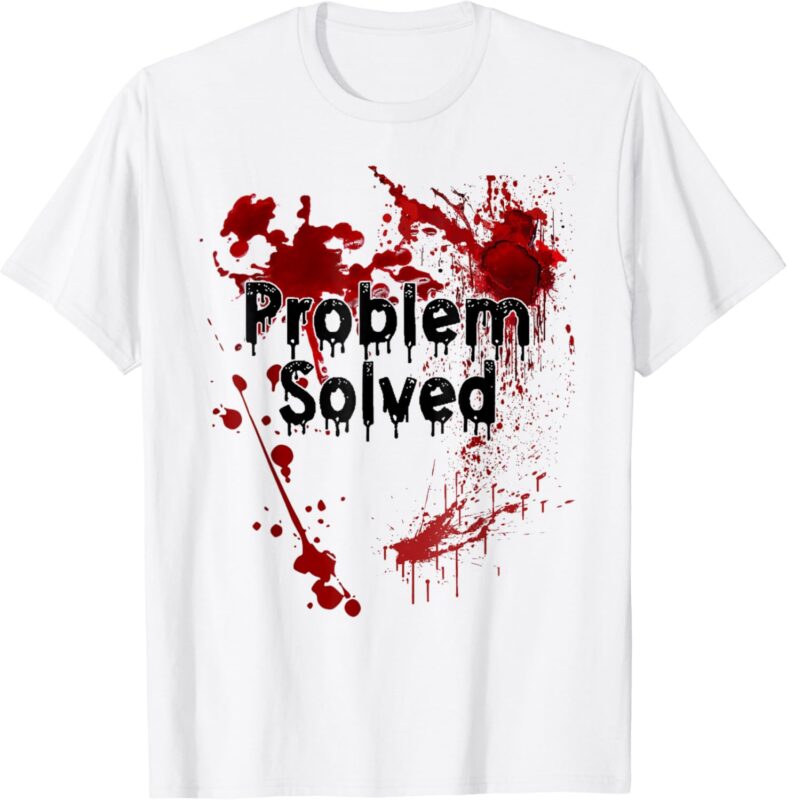 Problem Solved Halloween Print T-shirt