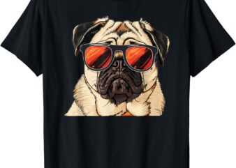 Pug Dog Sunglasses T-Shirt