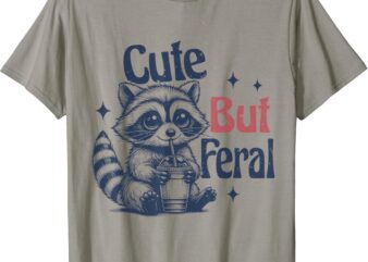 Raccoon Cute But Feral Vintage T-Shirt