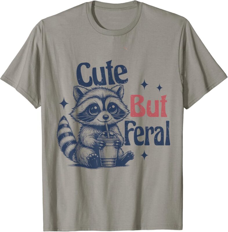 Raccoon Cute But Feral Vintage T-Shirt