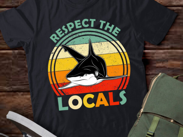 Respect the locals save the shark ocean animal gift lts-d t shirt design online