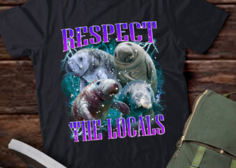 Respect The Locals Vintage 90s Manatee Retro Manatee Ocean lts-d t shirt design online