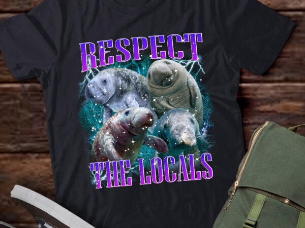 Respect the locals vintage 90s manatee retro manatee ocean lts-d t shirt design online