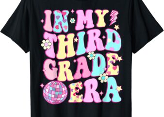 Retro Groovy Back To School In My Third Grade Era Girls Kids T-Shirt