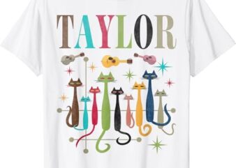 Retro Taylor Vintage Mid-Century Look Taylor Cats 50s 60s T-Shirt