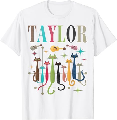 Retro Taylor Vintage Mid-Century Look Taylor Cats 50s 60s T-Shirt