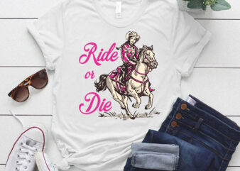 Ride or Die Country Girl Vintage Cowgirl Western Gift lts-d t shirt design online