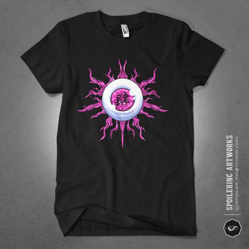 10 symbol of dark anime tshirt design bundle illustration