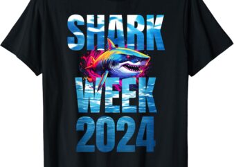 Shark 2024 Week Passion For Shark Lover Ocean Wildlife T-Shirt