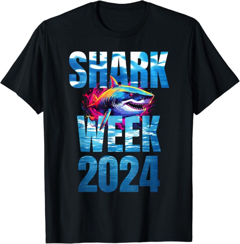 Shark 2024 Week Passion For Shark Lover Ocean Wildlife T-Shirt