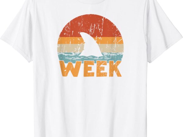 Shark retro vintage kings ocean men women summer week 2024 t-shirt