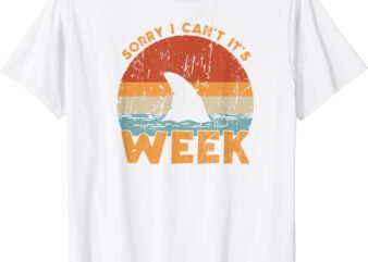 Shark Vintage Sorry i Can’t Summer Kings Ocean Week 2024 T-Shirt