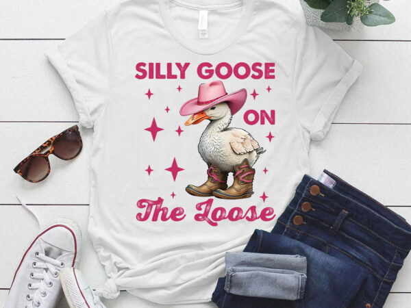 Silly goose on the loose funny goose gift goose lover lts-d t shirt template vector