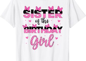 Sister Of The Birthday Girl Mouse Family Matching Big Sis T-Shirt