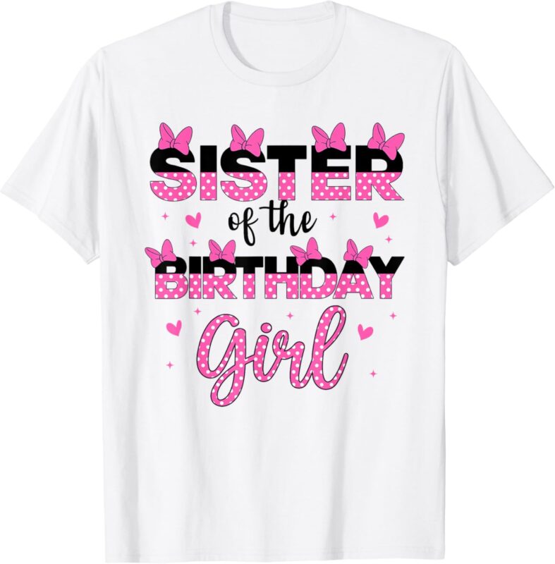 Sister Of The Birthday Girl Mouse Family Matching Big Sis T-Shirt