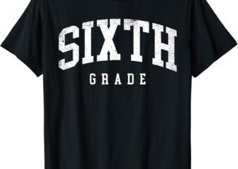 Sixth Grade Squad 6th Grade Team Retro First Day of School T-Shirt