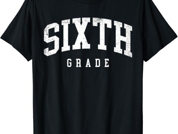 Sixth grade squad 6th grade team retro first day of school t-shirt