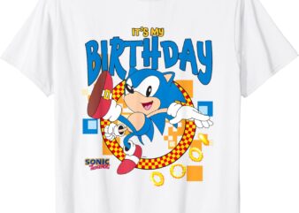 Sonic The Hedgehog Birthday It’s My Birthday Cheering Sonic T-Shirt