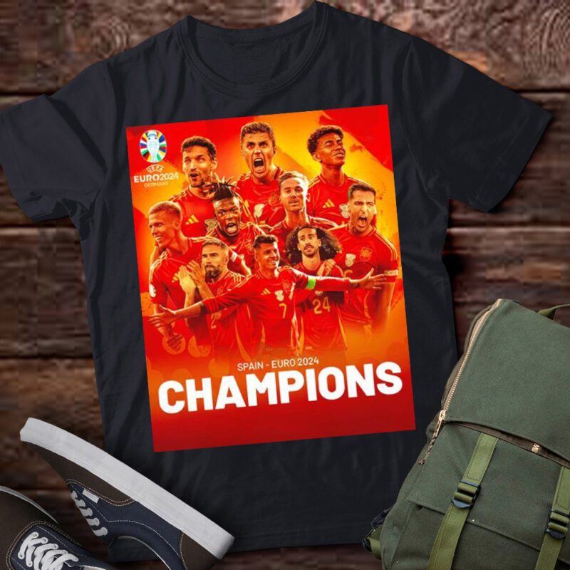 LT2 – UEFA Euro Spain Football Team Champions 2024 Celebration T-Shirt PNG FILE