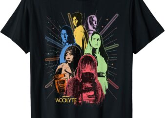 Star Wars The Acolyte Disney+ Retro Color Block Characters T-Shirt