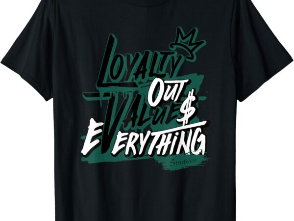 Streetwear money lover matching oxidized green 4s t shirt template vector