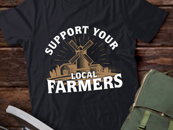 Support your local farmers agriculture food farm gift lts-d t shirt template vector