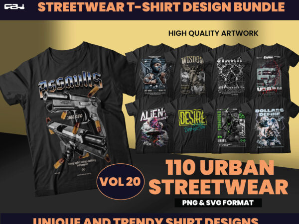 110 urban streetwear designs, t-shirt design bundle, streetwear designs, aesthetic design, shirt designs, graphics shirt, dtf, dtg