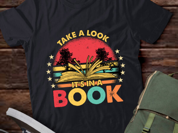 Take a look it’s in a book reading vintage retro rainbow lts-d t shirt designs for sale