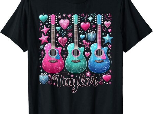 Taylor first name personalized groovy 80’s pink retro t-shirt