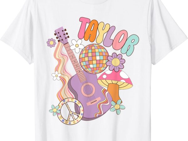 Taylor personalized name i love taylor groovy 80’s t-shirt