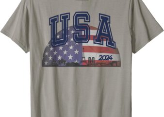 Team USA 2024 _ Paris Sport Games Soccer Football T-Shirt