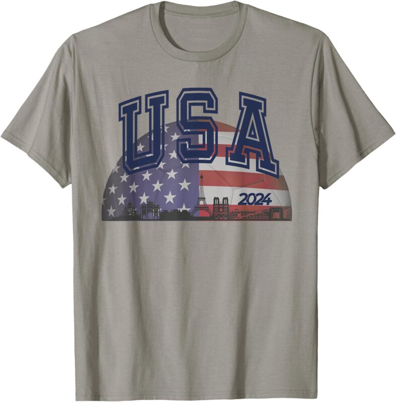 Team USA 2024 _ Paris Sport Games Soccer Football T-Shirt